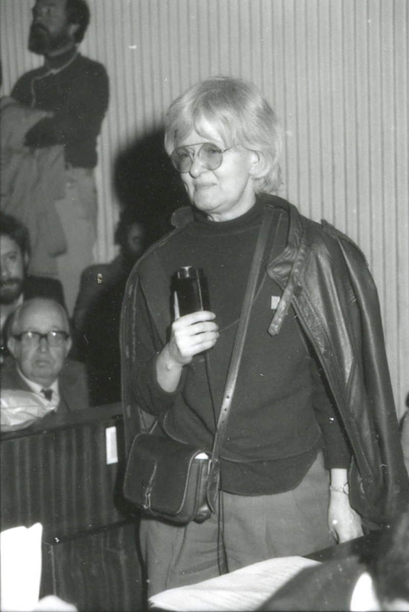 Eileen Bowser beim FIAF-Kongress 1984 © K. Reiberger (Vergrößerung von Kontaktabzug)