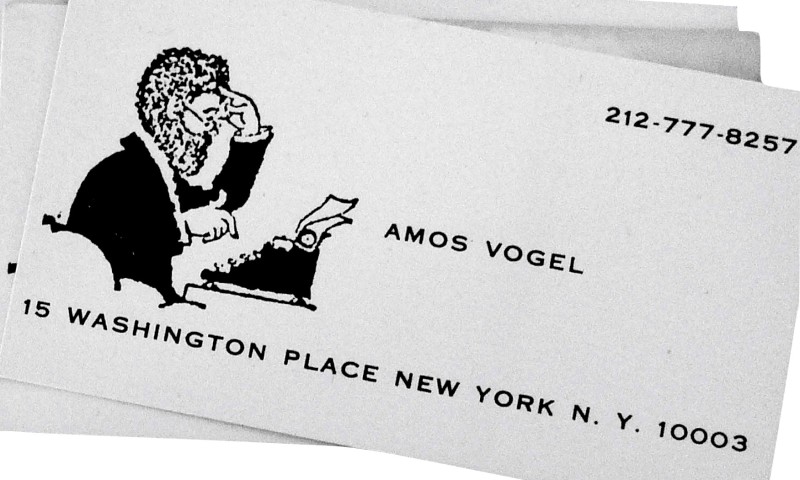 Amos Vogel Visitenkarte