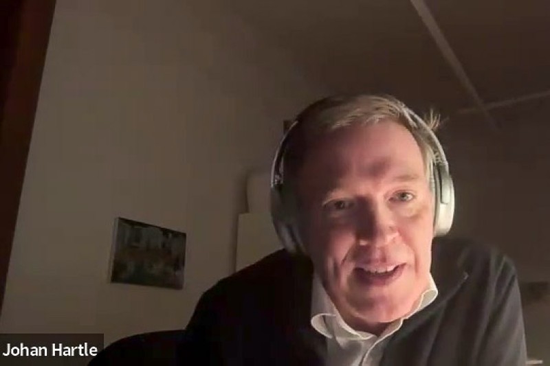 Johan Hartle im Zoom-Gespräch