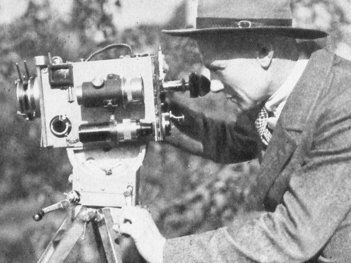 Colin Ross, Frontispiz seines "Film-Bild-Buchs" "Mit dem Kurbelkasten um die Erde" (1926)