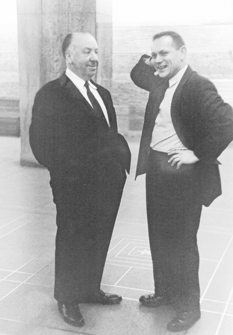 Vogel and Hitchcock, 1956 © Estate of Amos Vogel