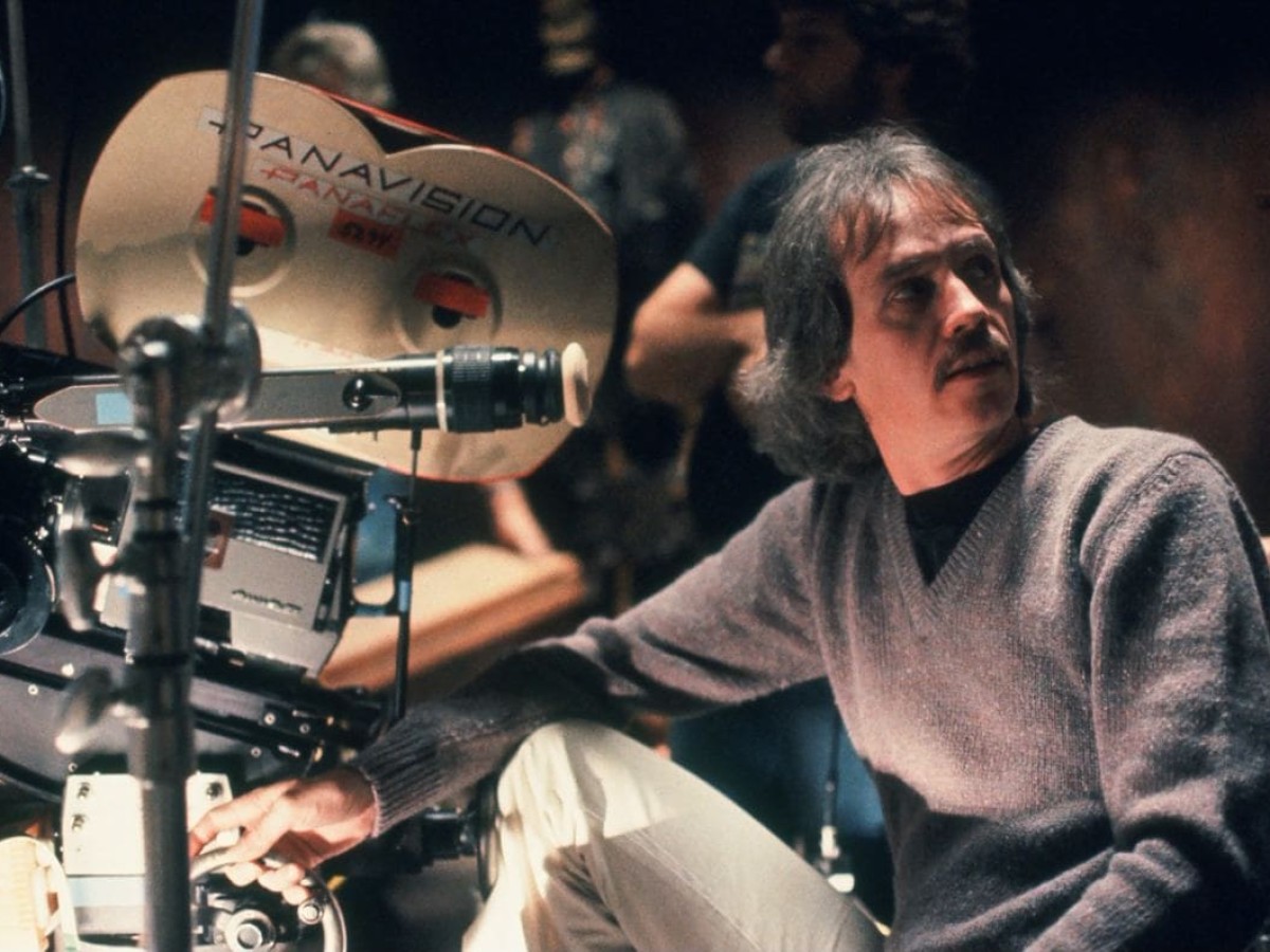 John Carpenter am Set von "Big Trouble in Little China"