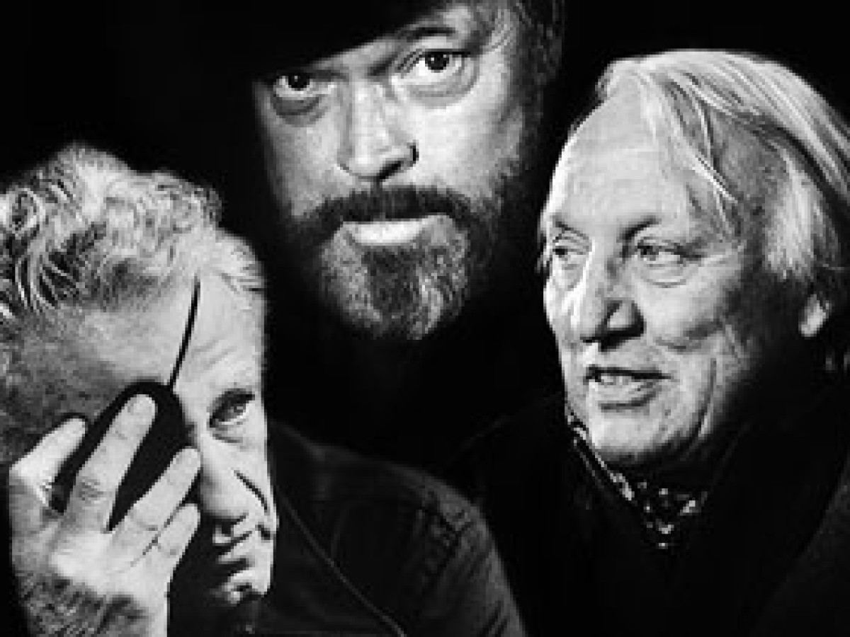 Nicholas Ray (links), Orson Welles (Mitte), Joseph Losey