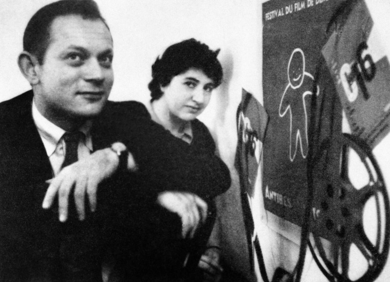 Amos und Marcia Vogel im Cinema 16, 1955 © Peter Martin / The Estate of Amos Vogel