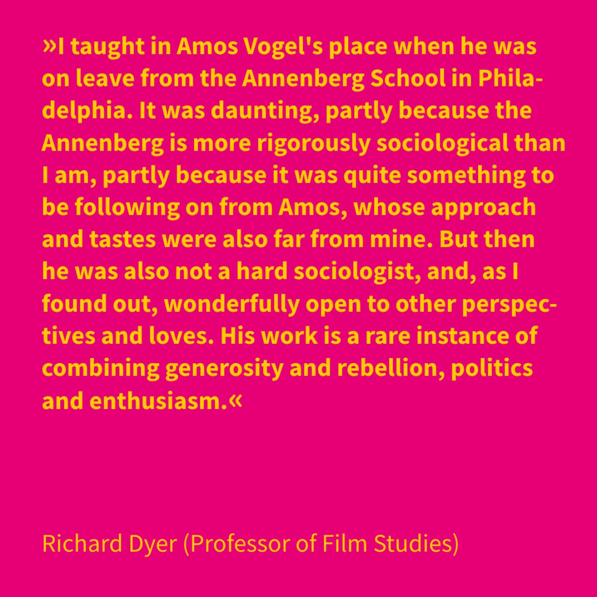 Richard Dyer (Professor of Film Studies)