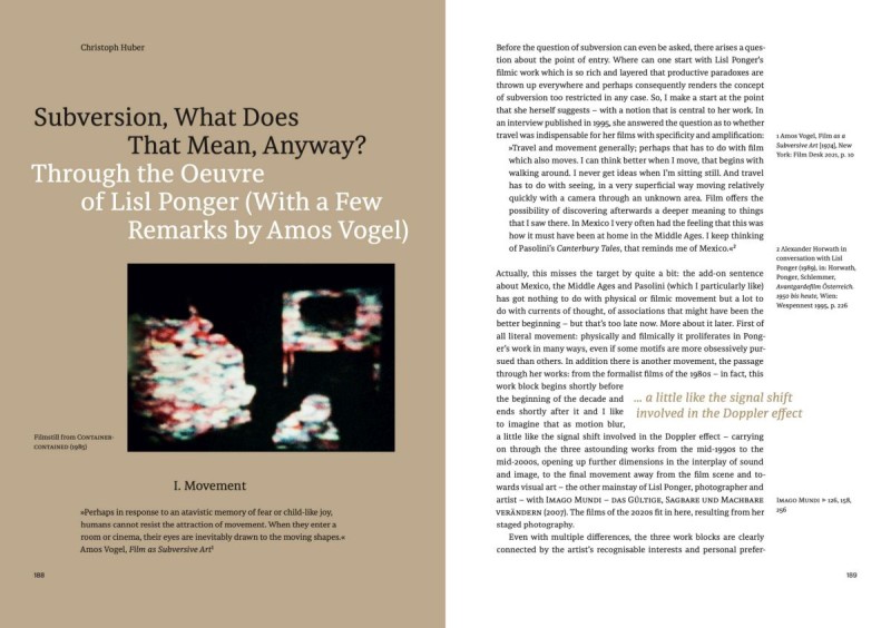 Doppelseite aus dem Buch Lisl Ponger: Semiotische Geister / Semiotic Ghosts