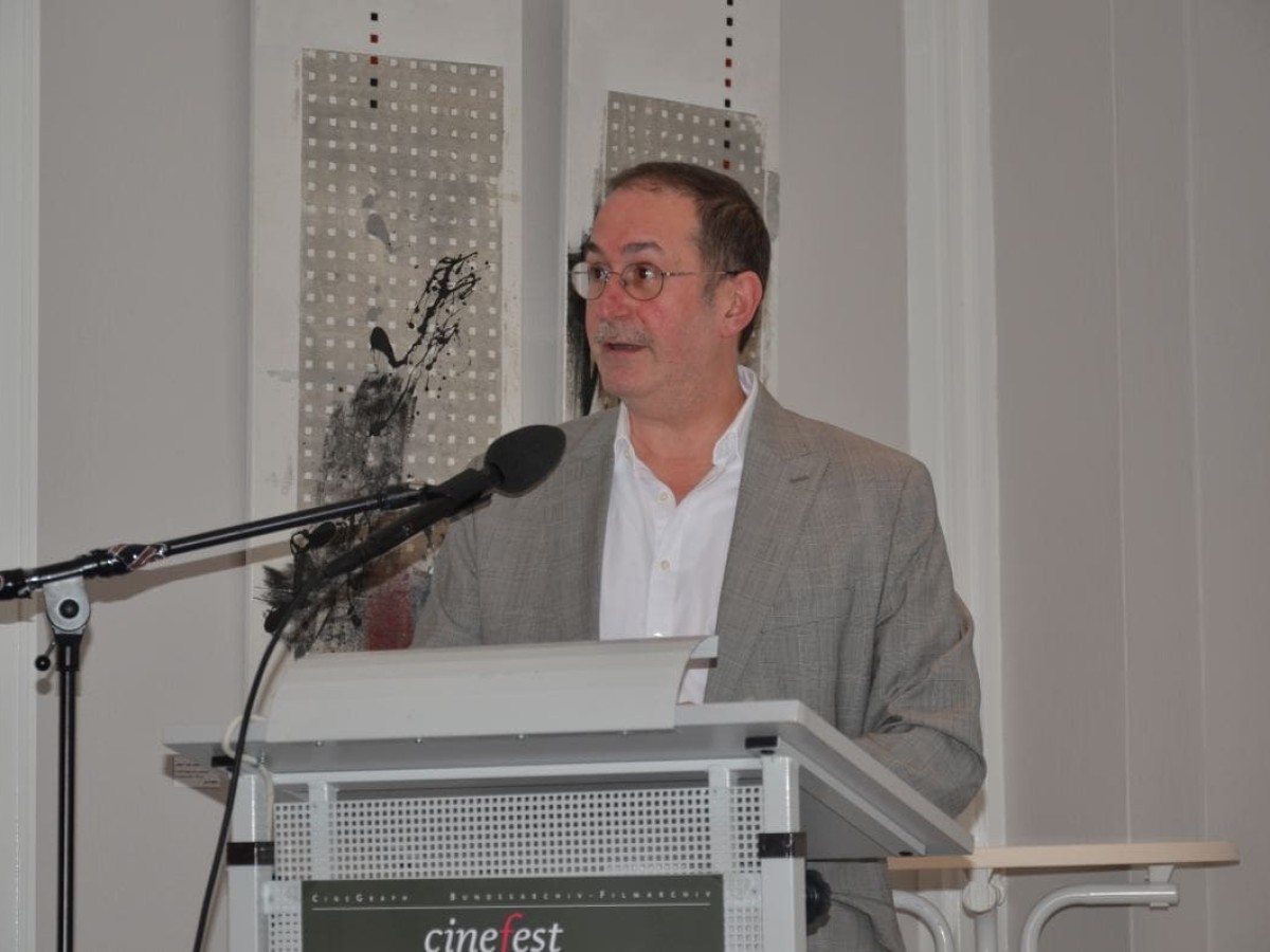 Paolo Caneppele beim Internationalen Filmhistorischen Kongress, Hamburg (2013)