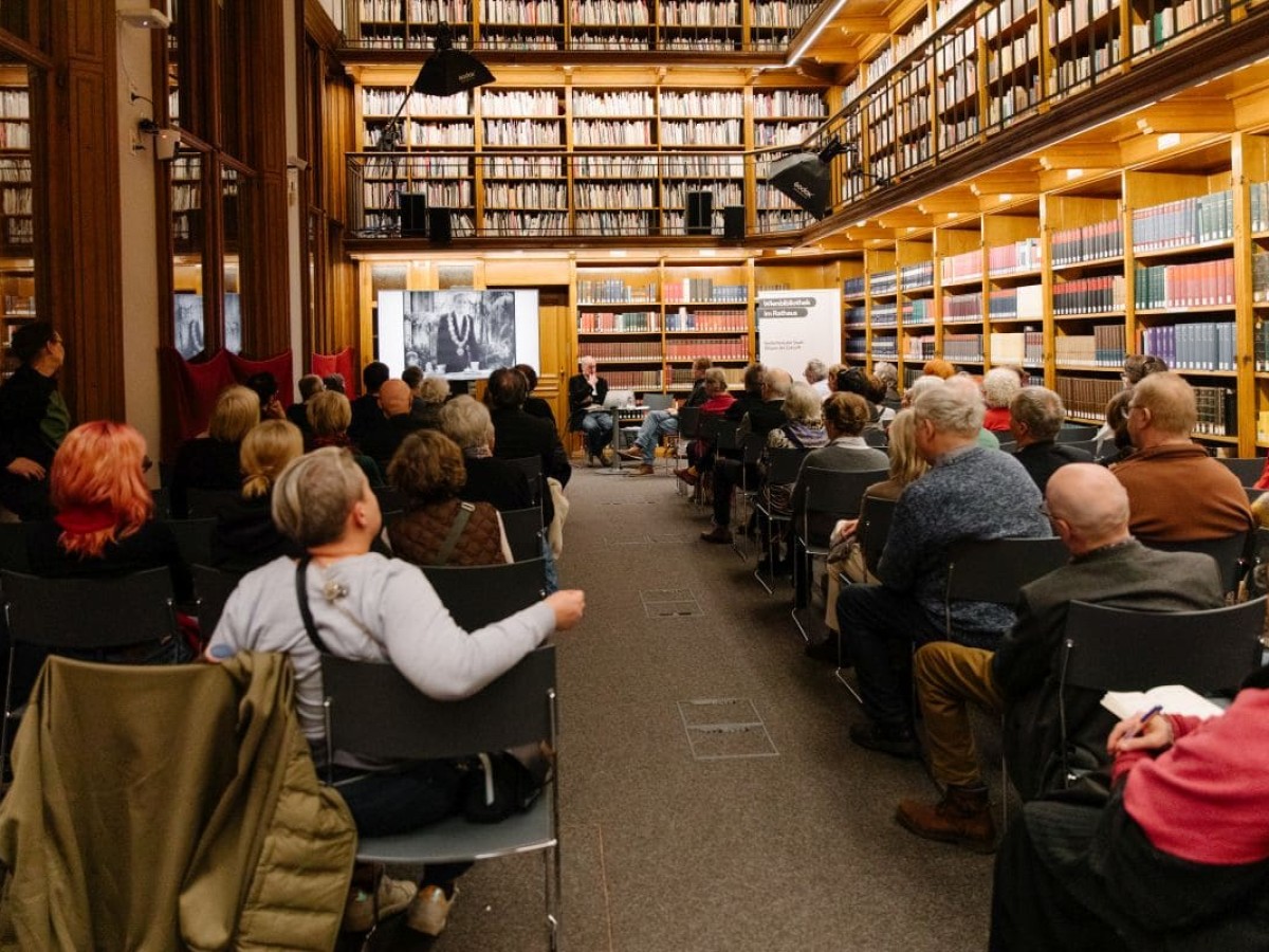 Paolo Caneppele, Günter Krenn in der Wienbibliothek, Februar 2026 © Teresa Wagenhofer/Wienbibliothek