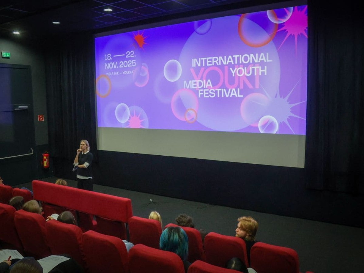 Anna Egerer beim Jugend Medien Festival Youki (Wels), November 2025 (Foto: Youki © Marie-Christine Wilfer)