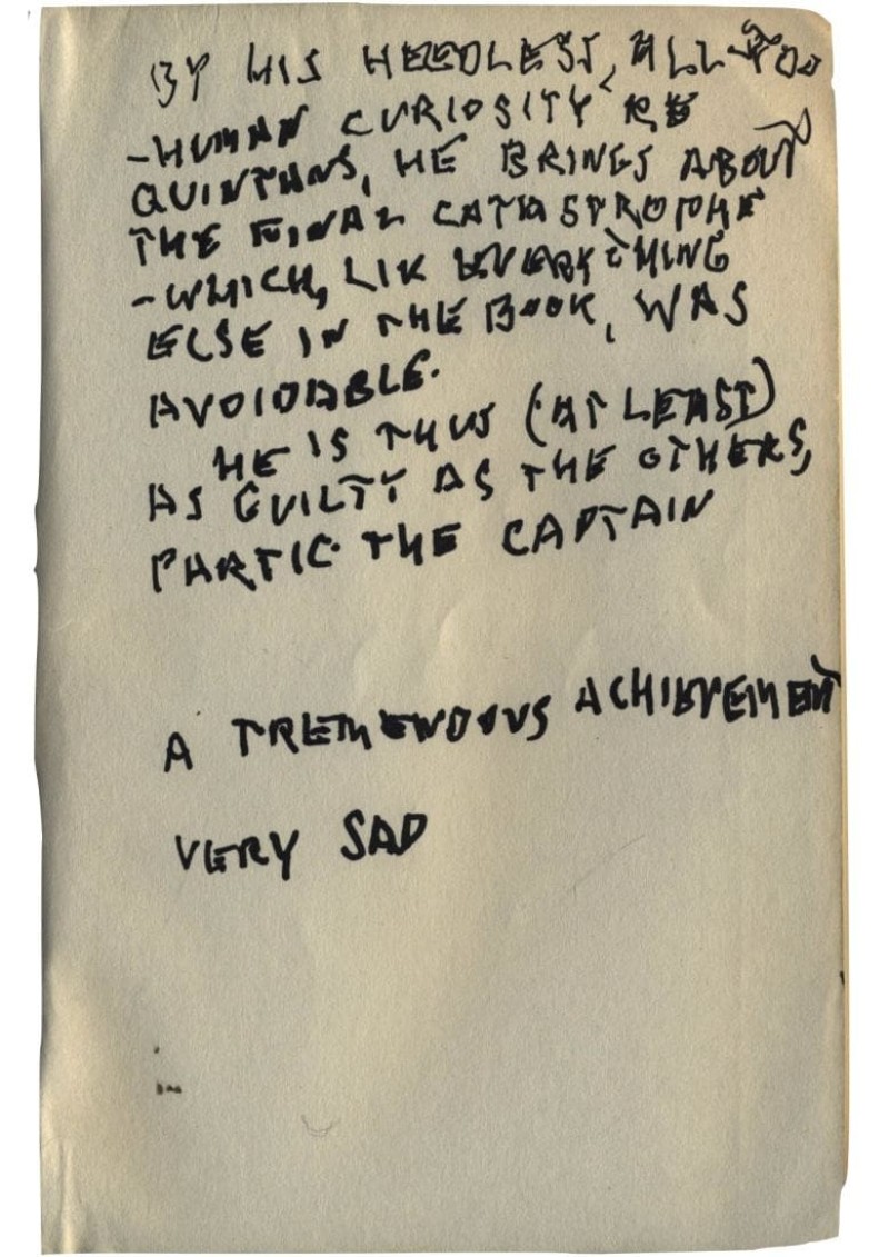 Fiasko von Stanislaw Lem, Annotation von Amos Vogel