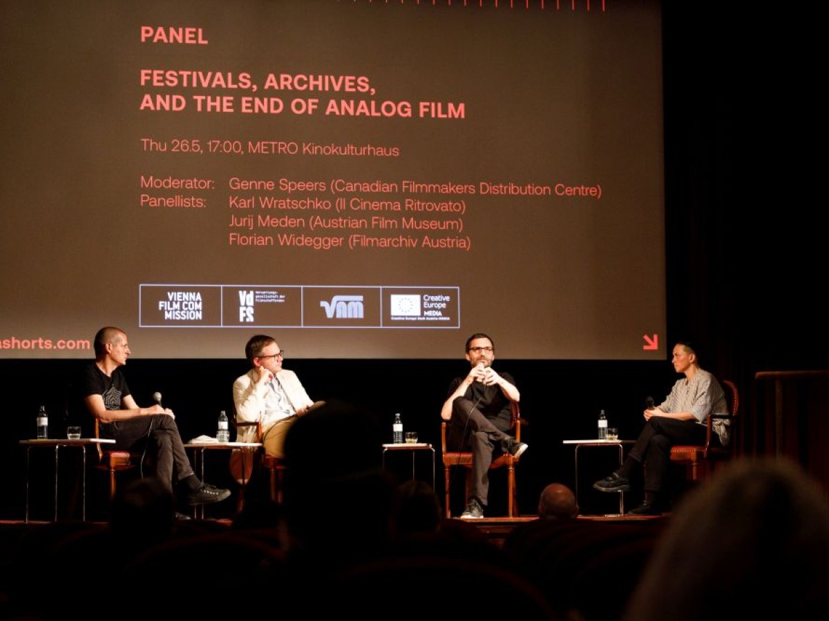 Paneldiskussion "Festivals, Archive und das Ende des analogen Films" im Rahmen von Vienna Shorts © Vienna Shorts / Peter Griesser